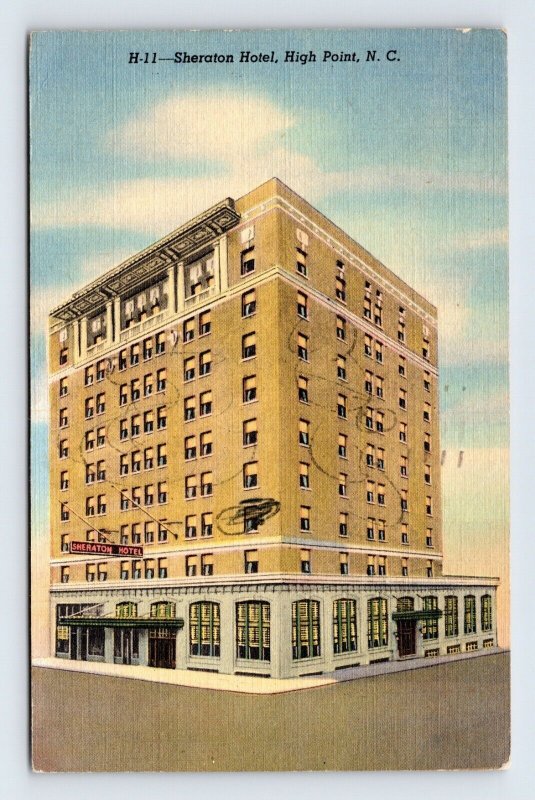 Sheraton Hotel High Point North Carolina NC Linen Postcard O3