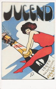 Jucend Champagne German Glamour Advertising Poster Postcard