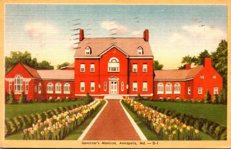 Maryland Annapolis Governor's Mansion 1960 Dexter Press