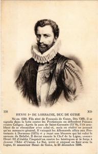 CPA Henri Ier de Lorraine, duc de Guise Royalty Nobelty (315069)