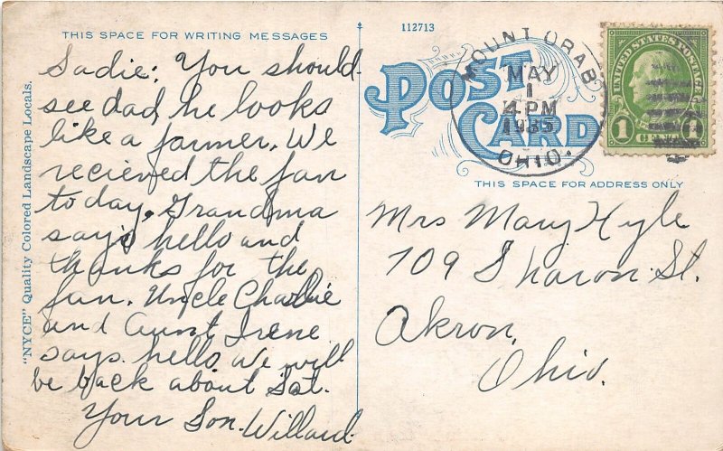 G28/ Mt Orab Ohio Postcard 1935 Greetings from Mt Orab Ohio