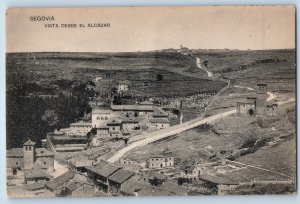 Castile and León Spain Postcard Segovia View from El Alcazar c1910 Antique