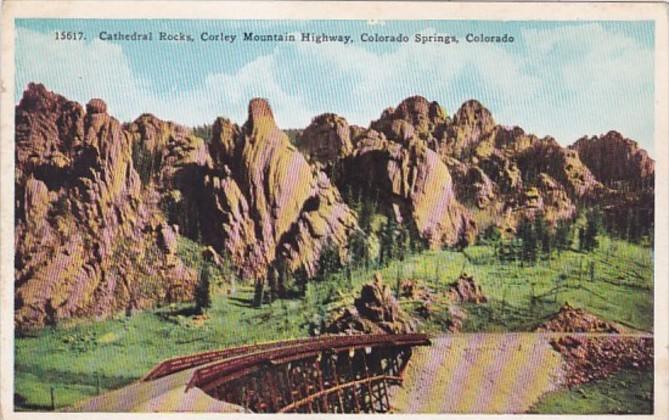 Colorado Colorado Springs Cathedral Rocks Corley Mountain Highway