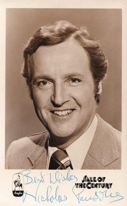 Nicholas Parsons Sale Of The Century Hand Signed Anglia TV Cast Card Photo