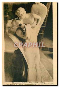 Old Postcard War memorial for France The Kiss of Glory