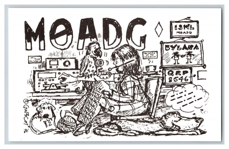 Postcard QSL CB Ham Radio Amateur Card From England U.K. MØADG 