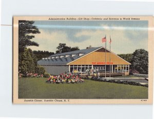 Postcard Administration Building Ausable Chasm New York USA