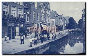 Postcard Old Wijnhaven Delft