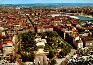 France Lyon Vue aerienne Place Carnot 1970