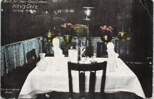 Hay's Cafe Kalispell MT Montana Unused Lindquiste Postcard F78