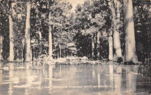Winfield Louisiana Saline Lake B/W Lithograph Vintage Postcard U5828
