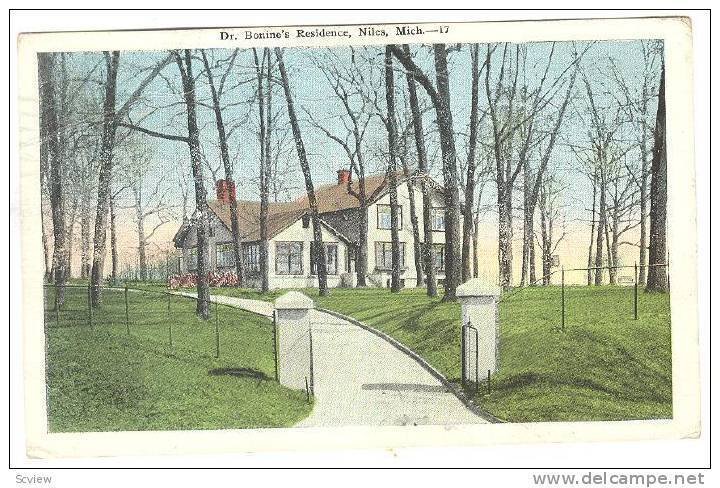 Dr. Bonine's Residence, Niles, Michigan, PU-1930