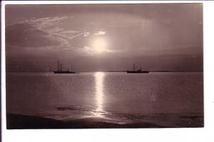 Real Photo, Two Sail Boat, Sun