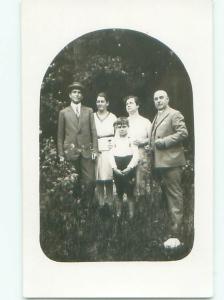 Old rppc GROUP OF PEOPLE Great Postcard AB1467