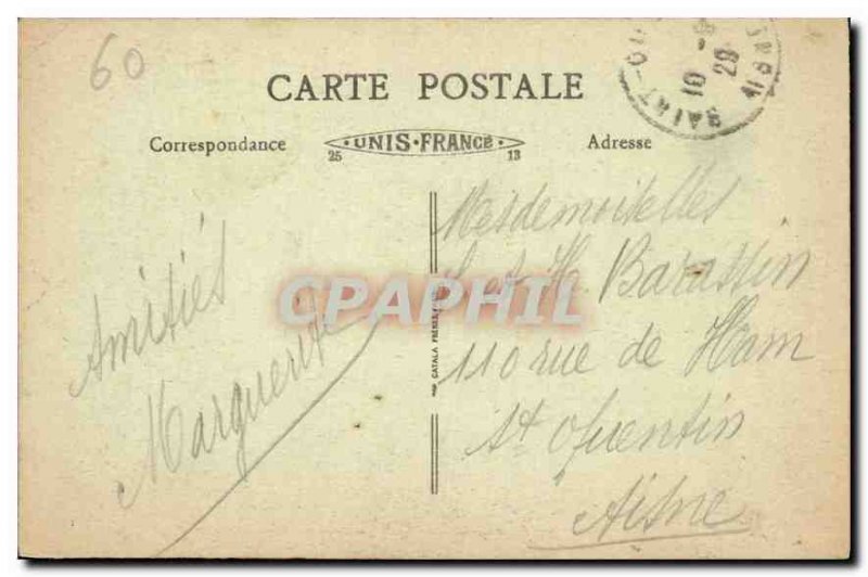 Old Postcard History Vez Oise Chateau Chapel and Dungeon