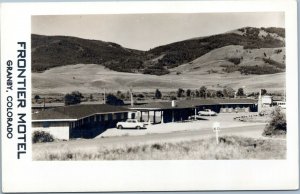 rppc postcard Frontier Motel  Granby Colorado