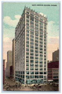 1913 North American Building Exterior Scene Chicago Illinois IL Antique Postcard 