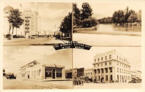 RPPC RENO Street Scenes S.P. Depot Truckee River, NV c1930s Vintage Postcard