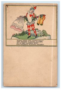 c1910's Valentine Robert Philippi Austria Clown Unposted Antique Postcard 