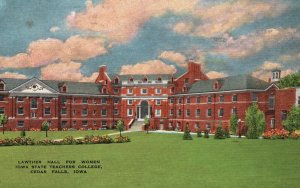 Vintage Postcard 1951 Lawther Hall For Women Teachers College Cedar Falls Iowa