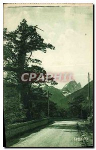 Old Postcard Vallee Ossau Pic du Midi seen from Route Hot Waters has Gabas