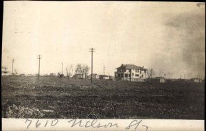 Nelson St. Homes - New Orleans Written on Back Real Photo Postcard