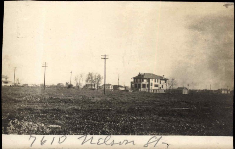 Nelson St. Homes - New Orleans Written on Back Real Photo Postcard