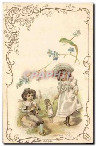 Old Postcard Fun Children Doll