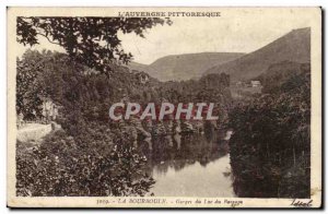 Auvergne Old Postcard La Bourboule Gorges dam lake