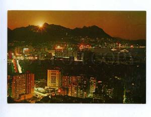 196889 CHINA Hong Kong easter district at night postcard