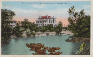 Postcard The AT Lloyd Estate Highland Park Dallas TX Texas