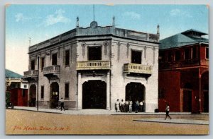 AZO RPPC  Fire Station  House  Colon   Puerto Rico   Postcard