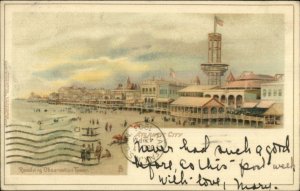 Atlantic City NJ Revolving Observation Tower c1900 Private Mailing Card TUCK