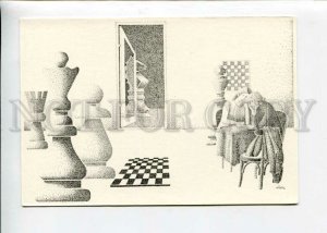 3141651 CHESS Artist Loek BOSMAN Old postcard