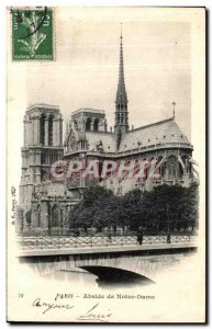 Old Postcard Notre Dame Paris Apse