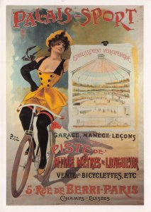 Palais Sport Piste French Bicycles Advertising Poster Postcard