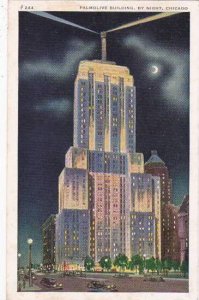 Illinois Chicago Palmolive Building By Night 1940