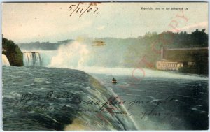 RARE 1905 Greetings from Niagara Falls Litho Photo PC Special Rotograph A137