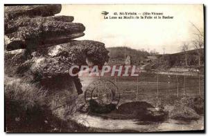 Postcard Old St Yrieix La Loue Moulin de la Folie and the Rock