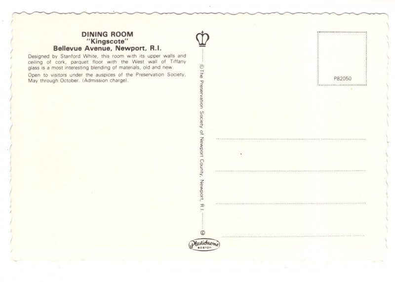 Kingscote Dining Room, Interior, Newport Rhode Island