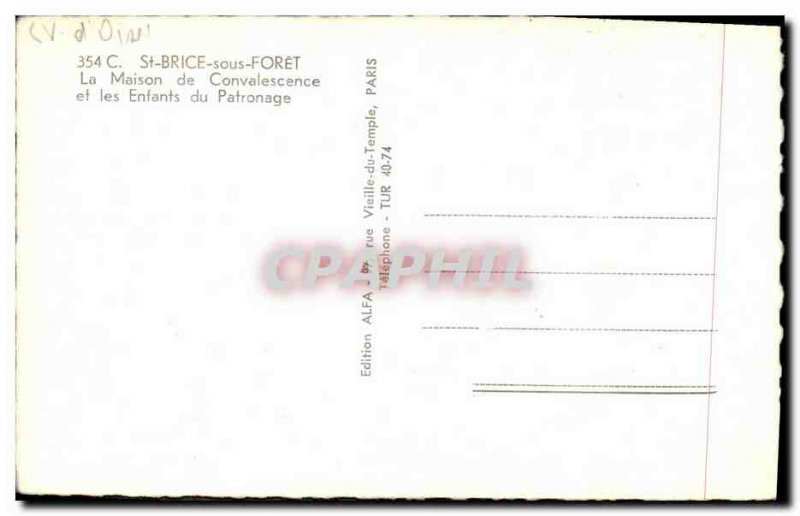 Modern Postcard St Brice Sous Foret House Convalescent and children patronage