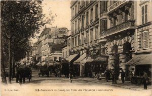 CPA PARIS (18e) Boulevard de Clichy. la Villa des Platanes (538172)