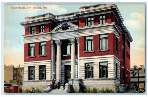 c1910 Court House Fort William Ontario Canada Antique Unposted Postcard