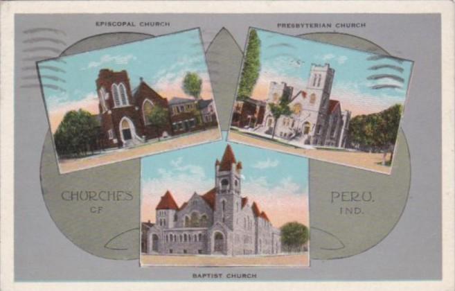 Indiana Peru Presbyterian Church Baptist Church & Episcopal Church 1945