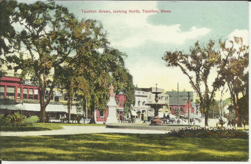 Taunton green, Looking North, Taunton, Mass.