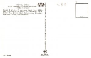 California  San Francisco Motel Capri