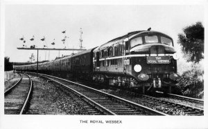 1950s UK Railway Royal Wessex Valentine RPPC Photo Postcard Train 20-9212