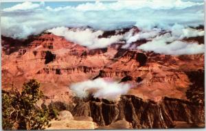 Arizona Grand Canyon with hovering clouds of a storm