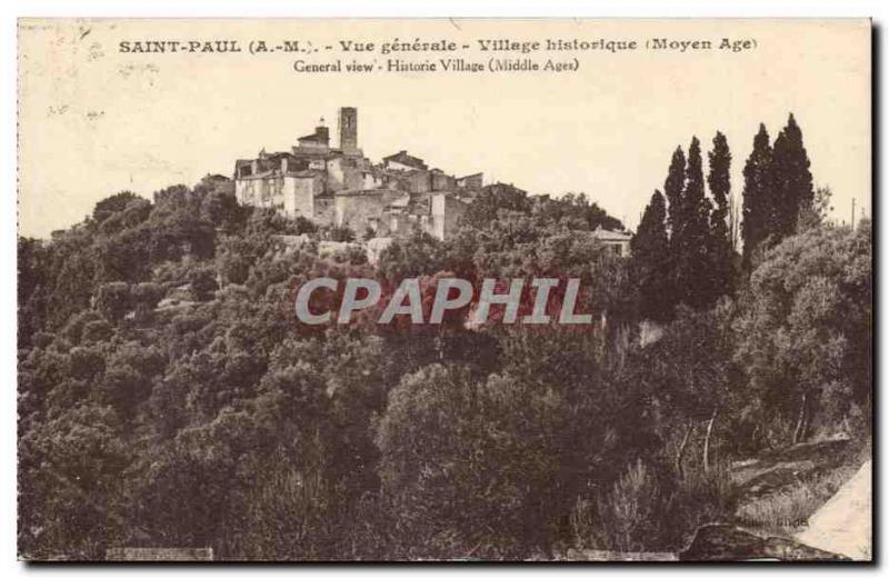 Saint Paul - Vue Generale - Historical Village - Middle Ages - Old Postcard