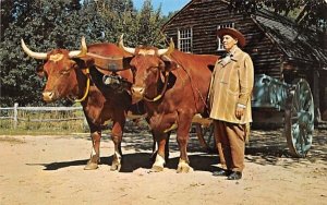 The farmer with his ox cart & oxen Sturbridge, Massachusetts  